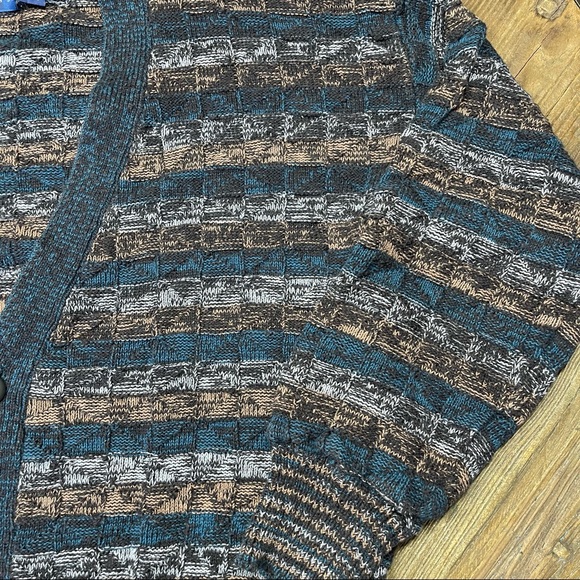 Vintage 90s Cambridge Classics For Mervyns Grandpa Cardigan Sweater Sz L - Picture 3 of 8